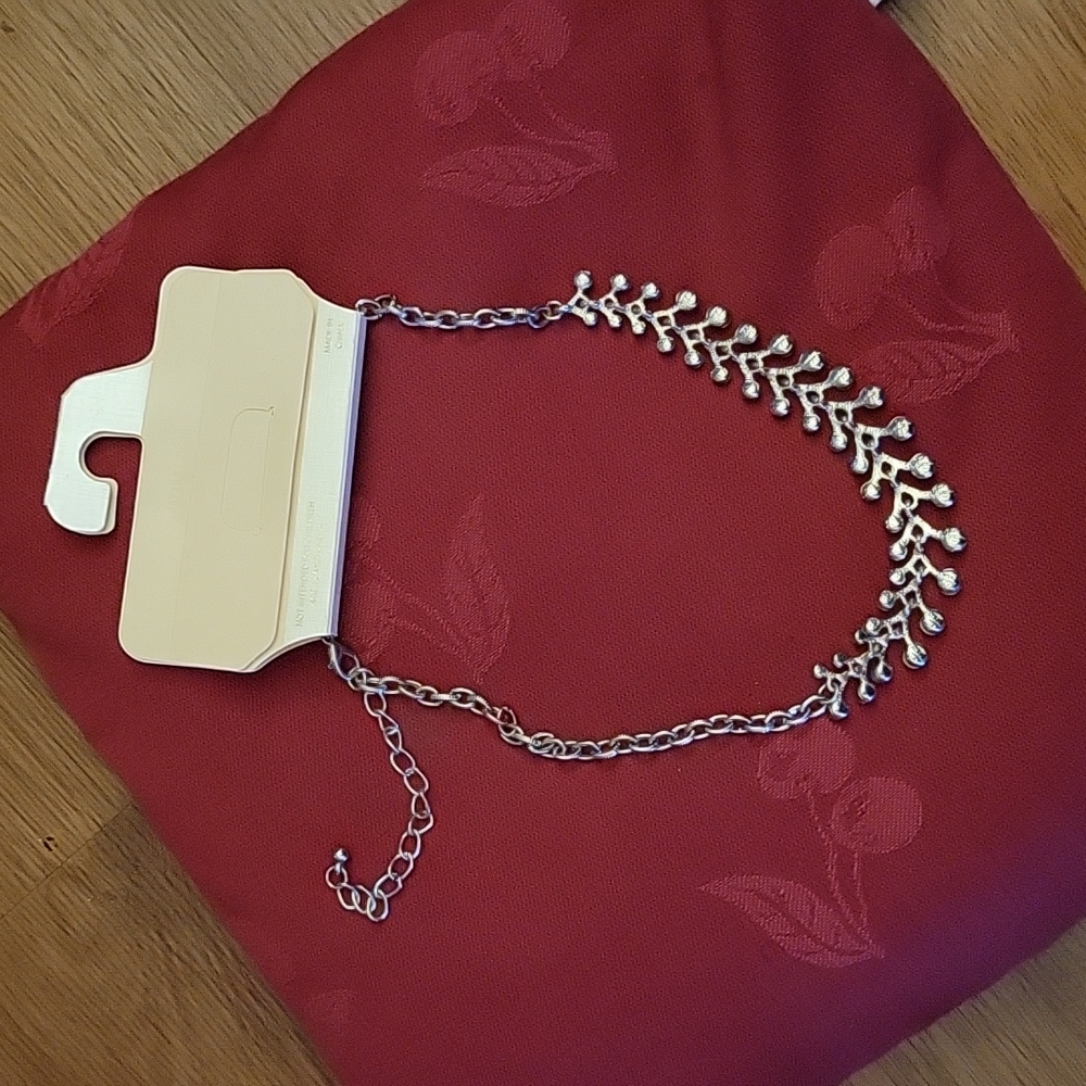 Cato silver & rhinestone necklace lobster claw fastener 19" Adjustable New… - Picture 4 of 5